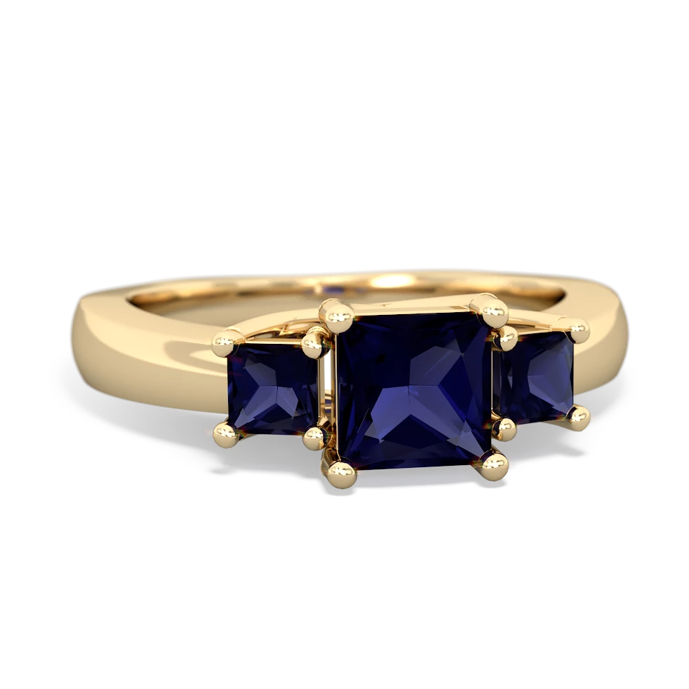 Onyx Three Stone Trellis 14K Yellow Gold ring R4015