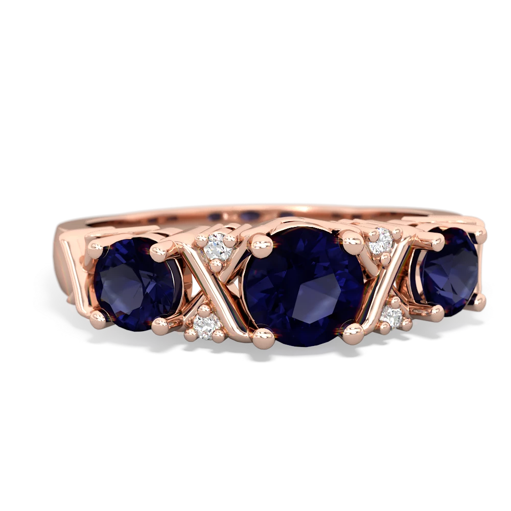 Tanzanite Hugs And Kisses 14K Rose Gold ring R5016