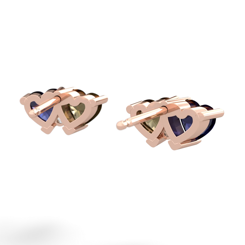 Sapphire Sweethearts 14K Rose Gold earrings E5260