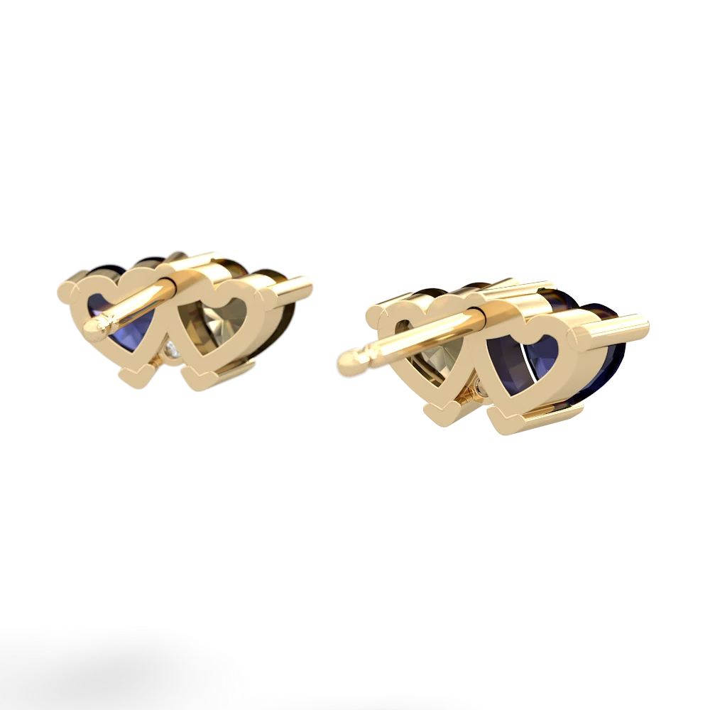 Sapphire Sweethearts 14K Yellow Gold earrings E5260