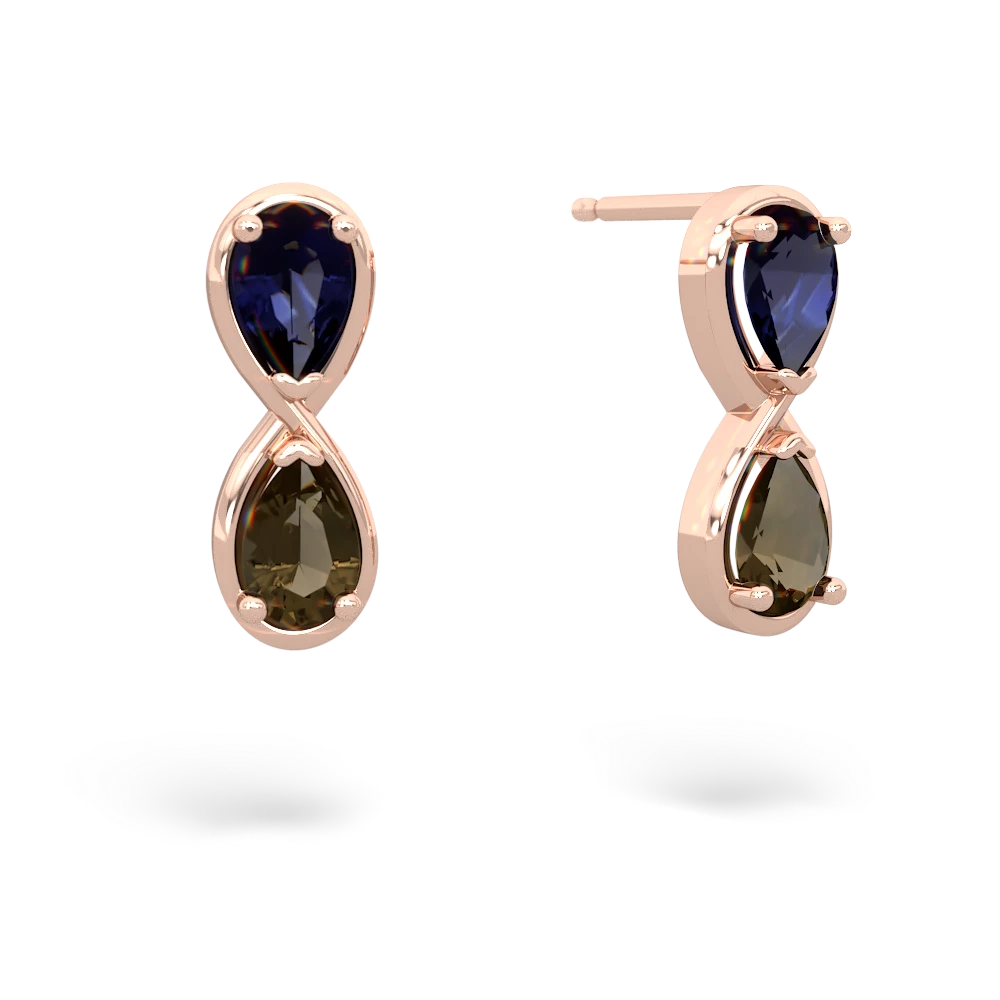 Sapphire Infinity 14K Rose Gold earrings E5050