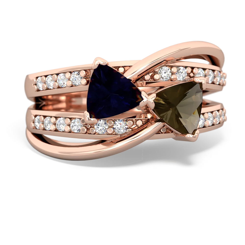 Sapphire Bowtie 14K Rose Gold ring R2360