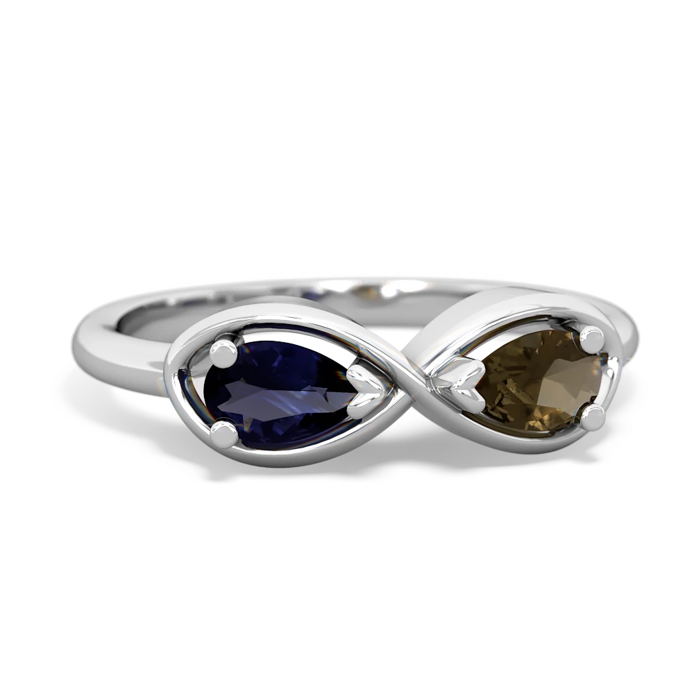 Sapphire Infinity 14K White Gold ring R5050