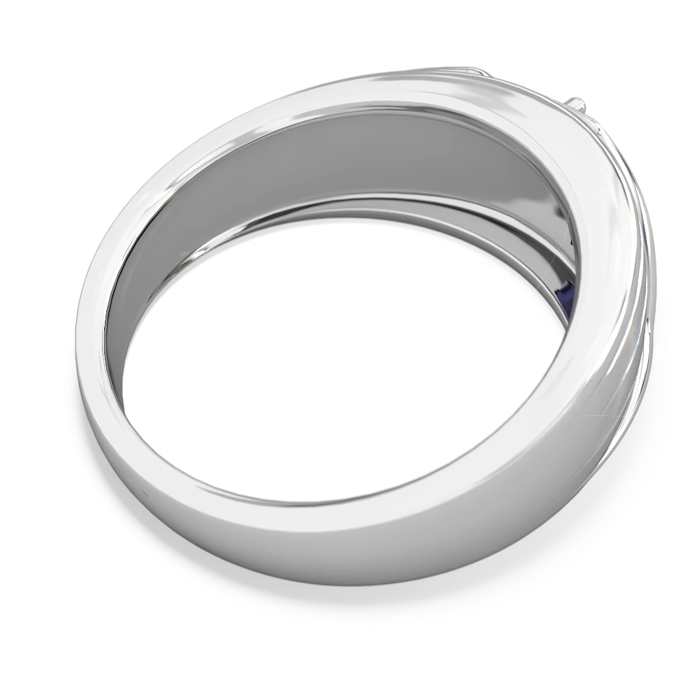 Sapphire Men's Streamline 14K White Gold ring R0460