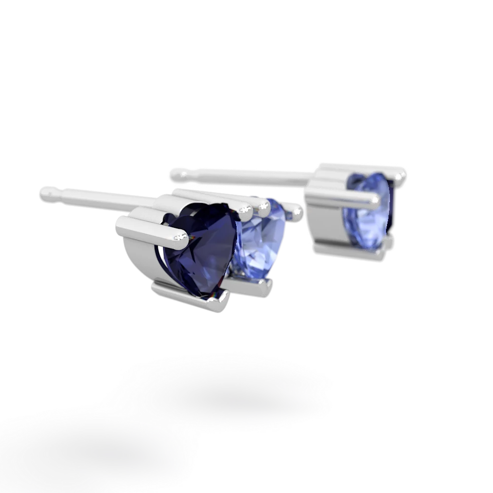 Sapphire Sweethearts 14K White Gold earrings E5260