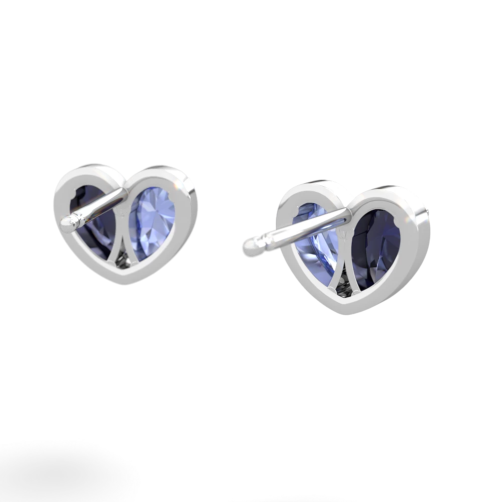 Sapphire 'Our Heart' 14K White Gold earrings E5072