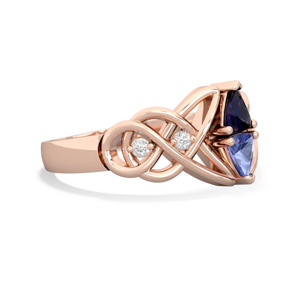 Sapphire Keepsake Celtic Knot 14K Rose Gold ring R5300