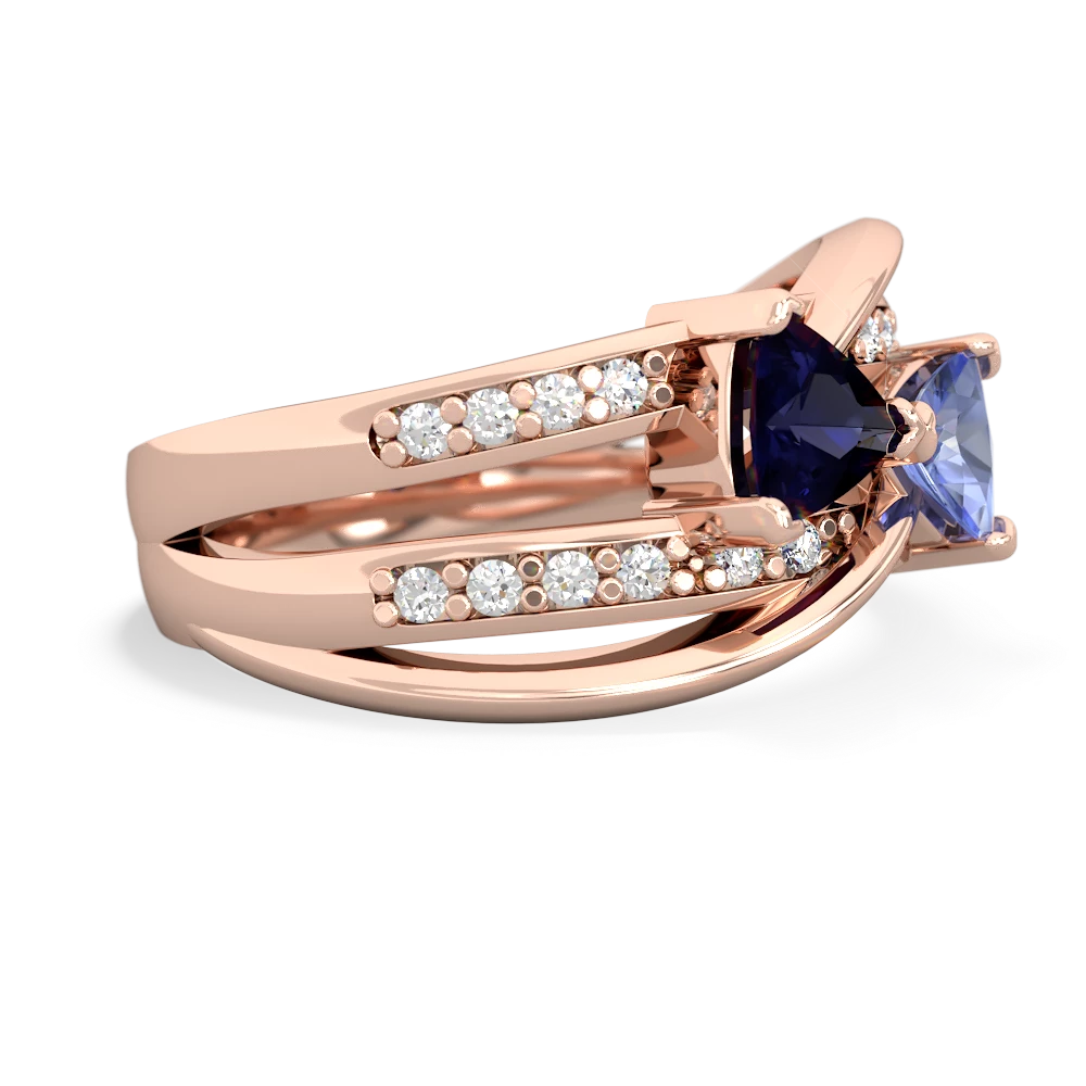 Sapphire Bowtie 14K Rose Gold ring R2360