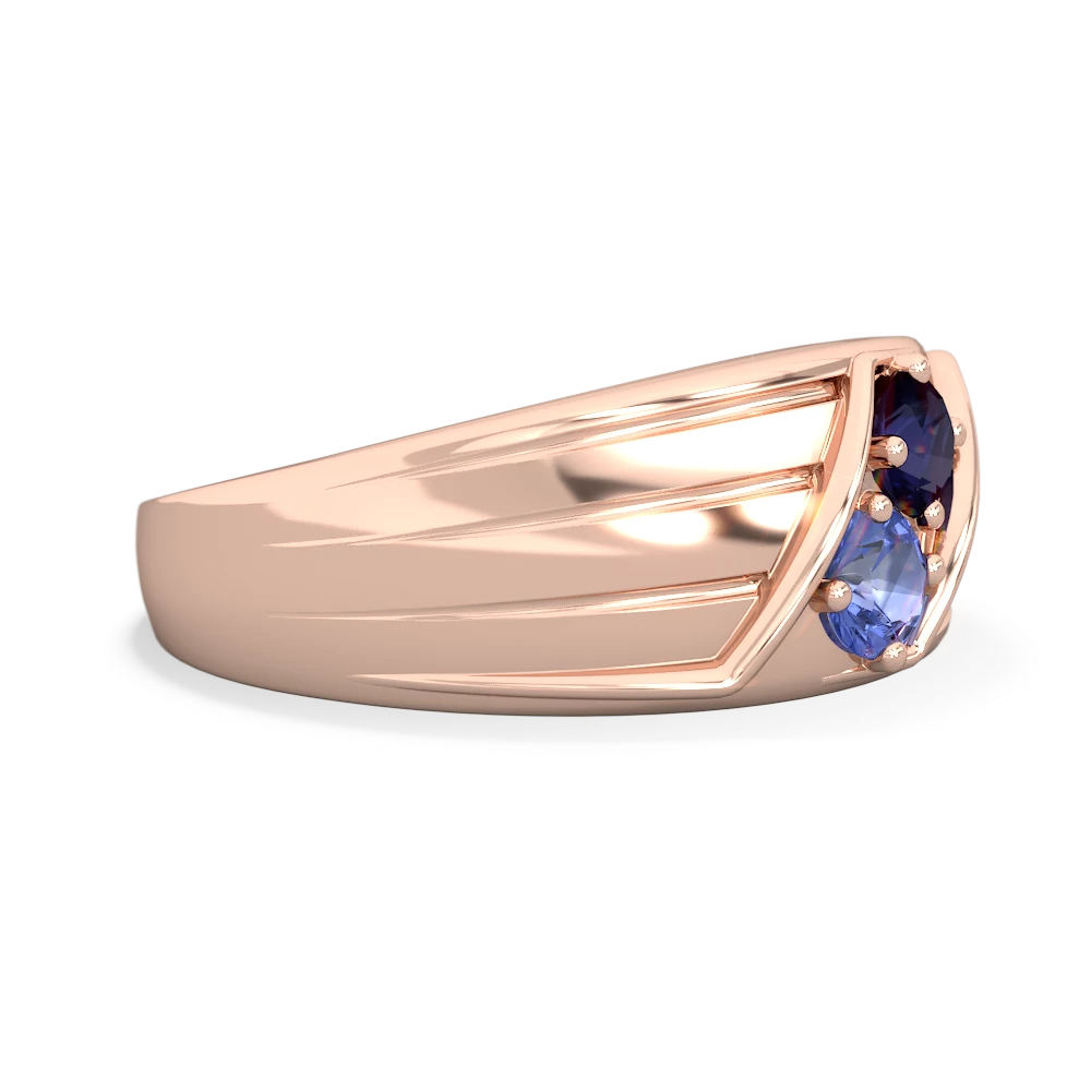 Sapphire Men's Streamline 14K Rose Gold ring R0460