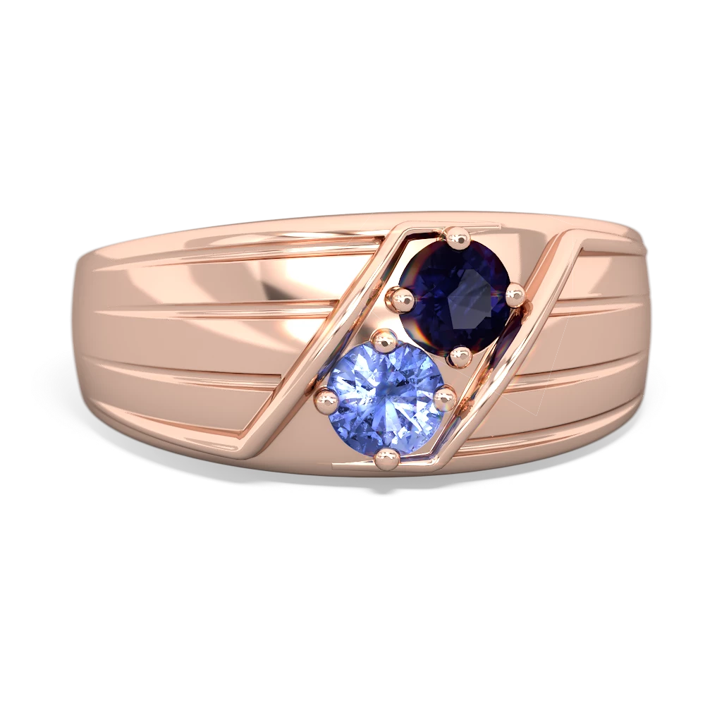 Sapphire Men's Streamline 14K Rose Gold ring R0460