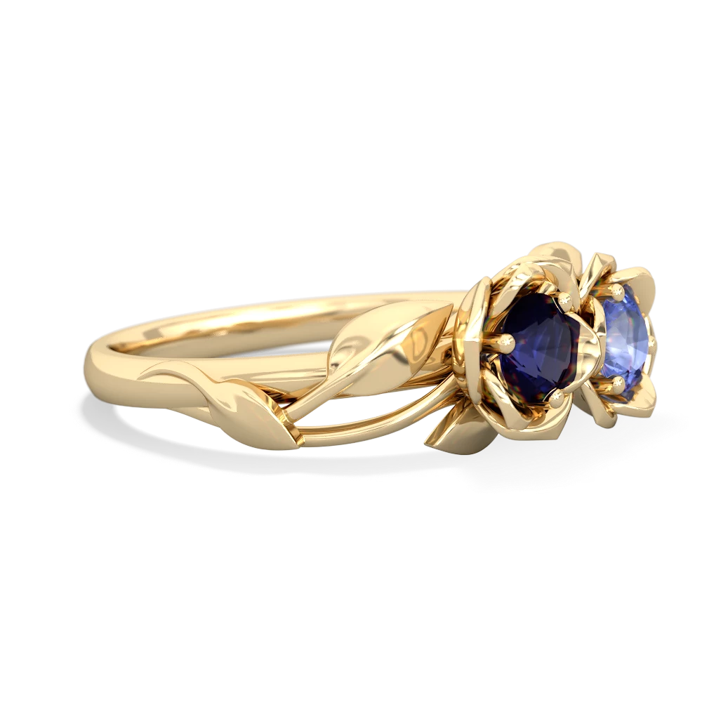 Sapphire Rose Garden 14K Yellow Gold ring R5510