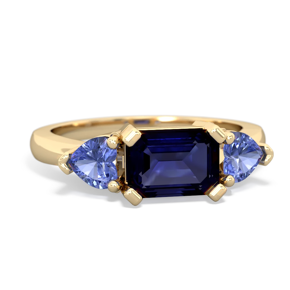 Sapphire Three Stone 14K Yellow Gold ring R5235