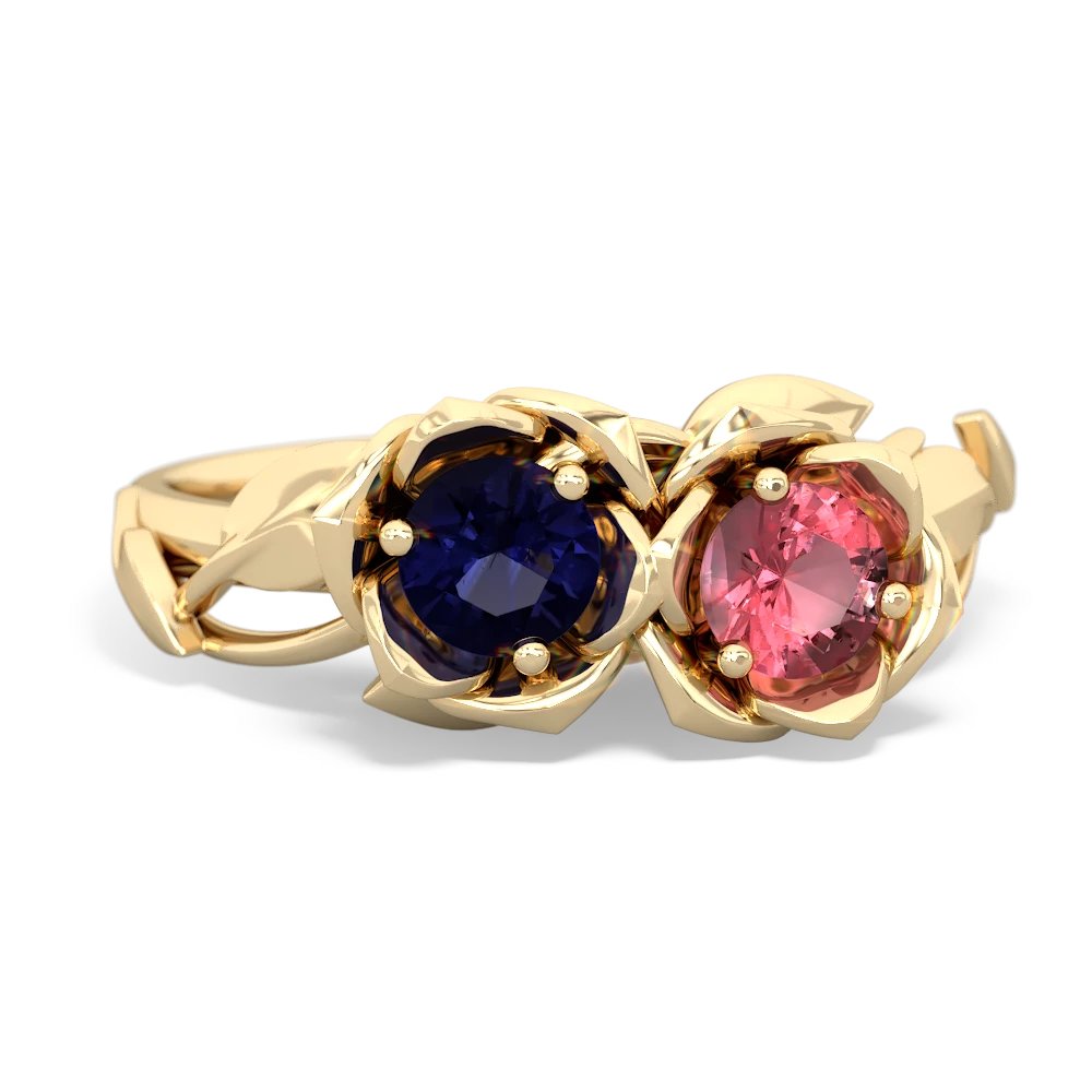 Sapphire Rose Garden 14K Yellow Gold ring R5510