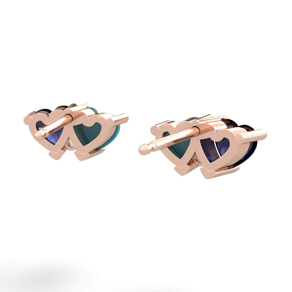 Sapphire Sweethearts 14K Rose Gold earrings E5260