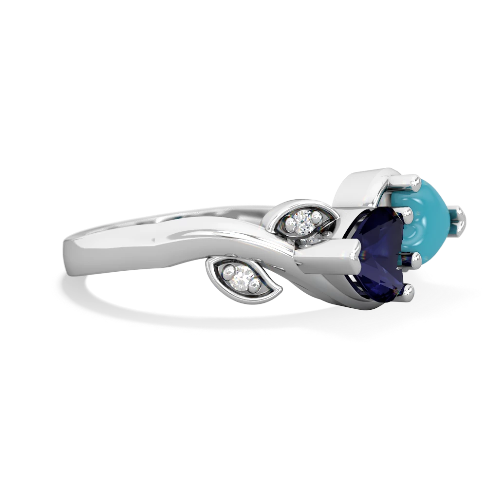 Sapphire Floral Elegance 14K White Gold ring R5790