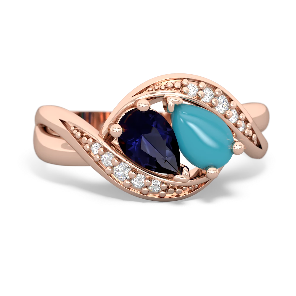 Sapphire Summer Winds 14K Rose Gold ring R5342