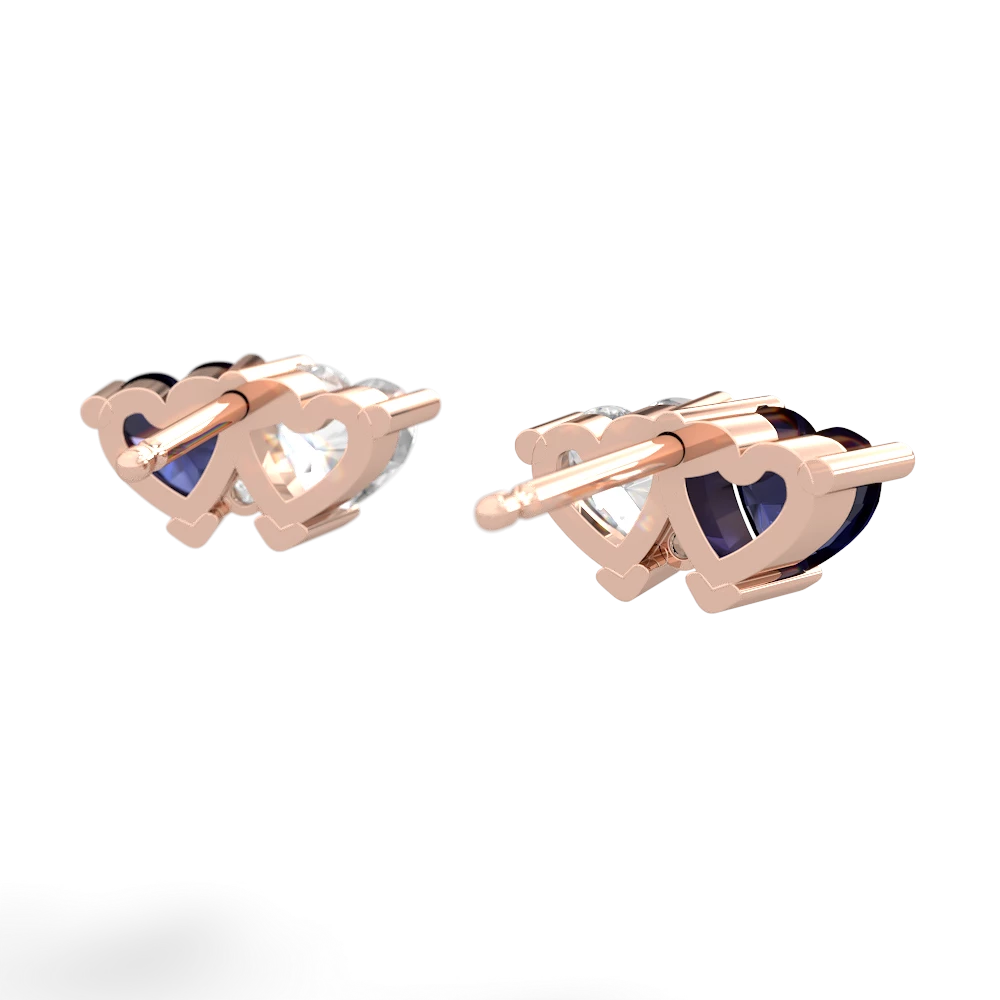 Sapphire Sweethearts 14K Rose Gold earrings E5260