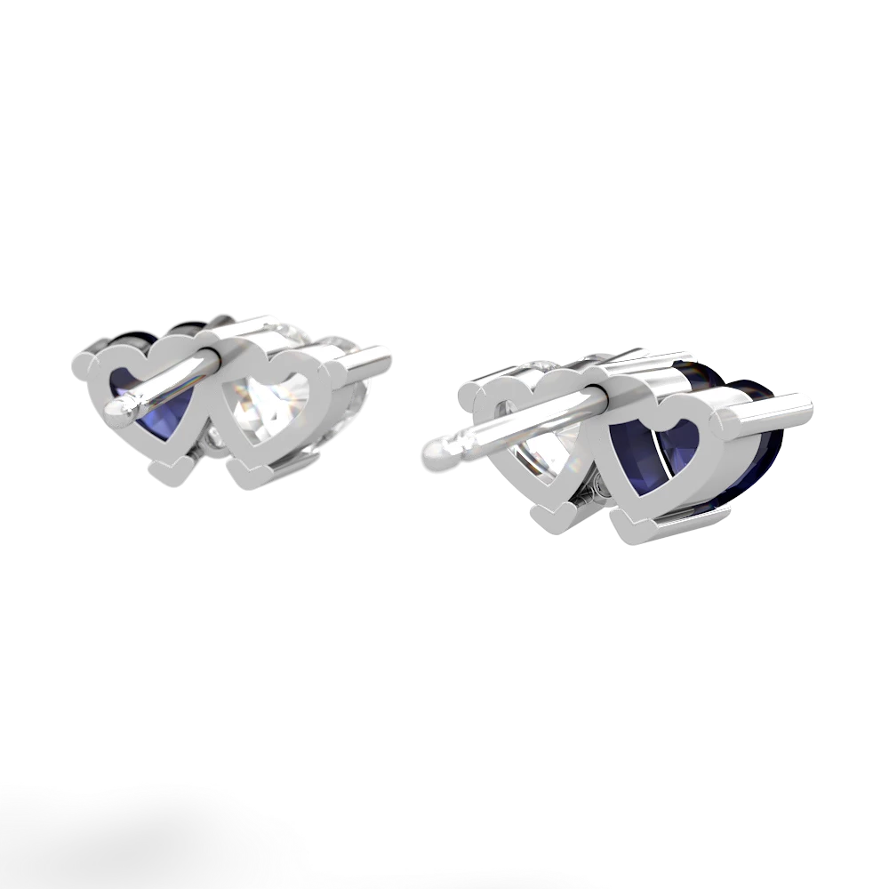 Sapphire Sweethearts 14K White Gold earrings E5260