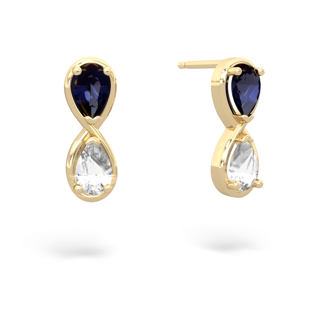 Sapphire Infinity 14K Yellow Gold earrings E5050