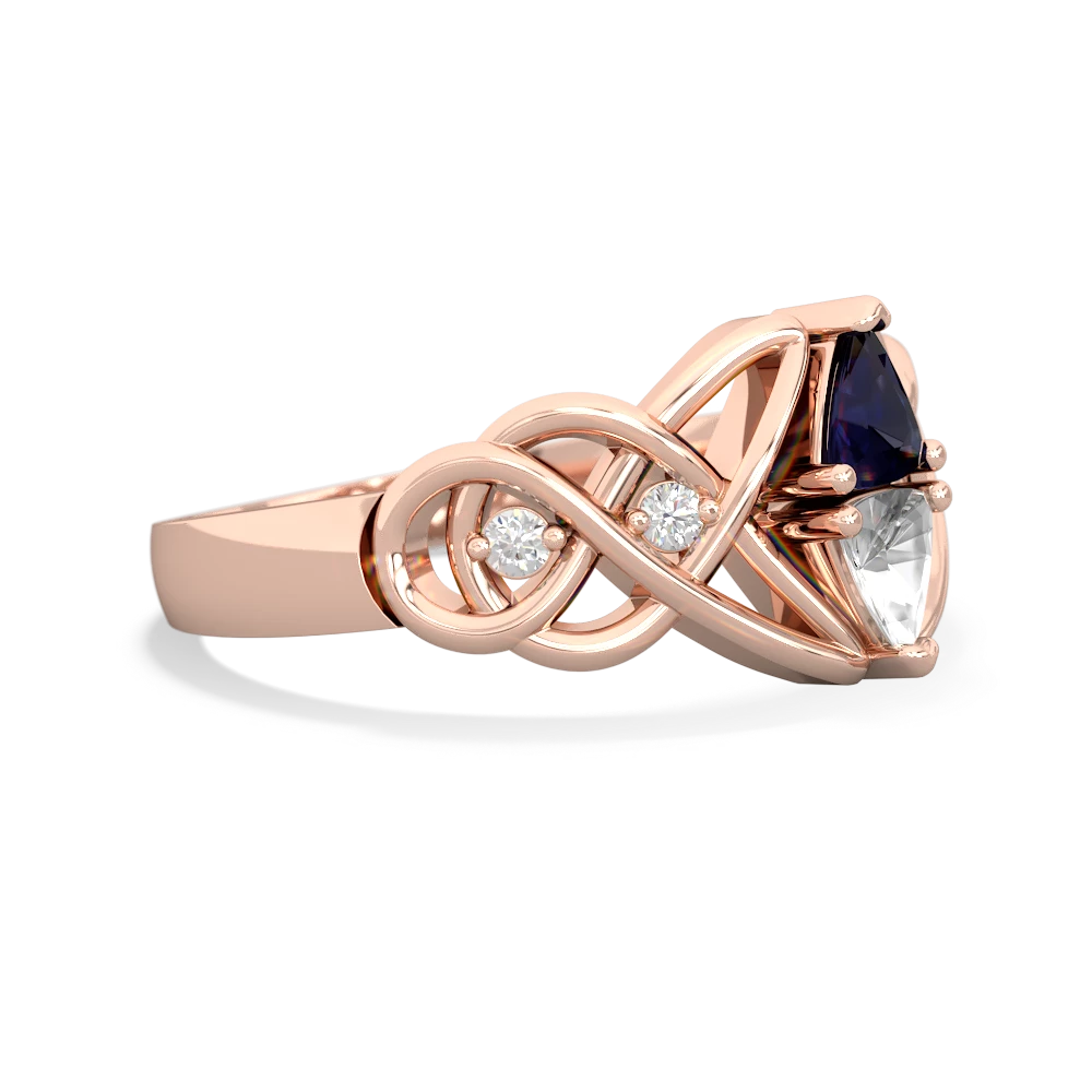 Sapphire Keepsake Celtic Knot 14K Rose Gold ring R5300