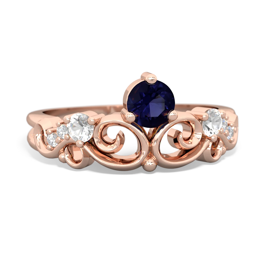 Sapphire Crown Keepsake 14K Rose Gold ring R5740