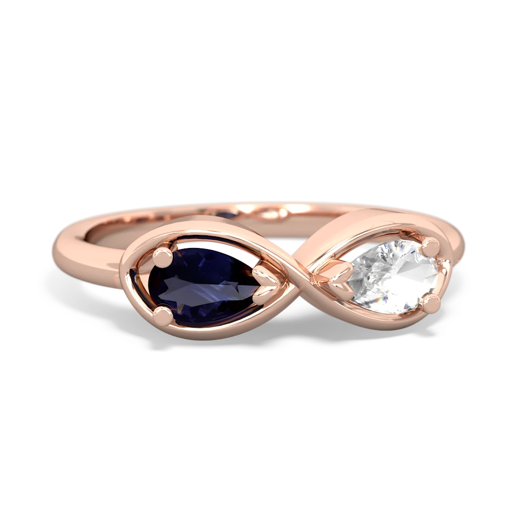 Sapphire Infinity 14K Rose Gold ring R5050