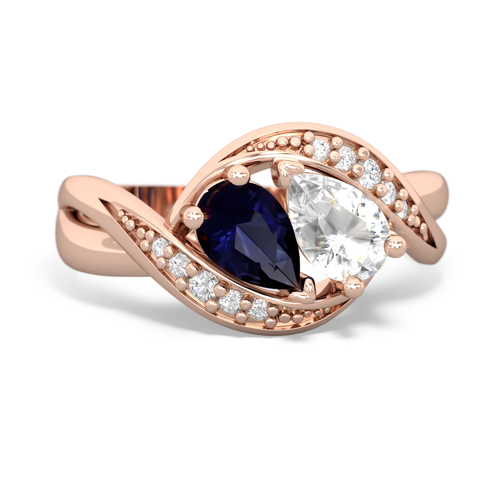 Sapphire Summer Winds 14K Rose Gold ring R5342