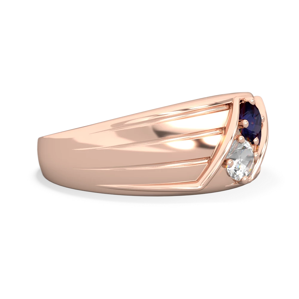 Sapphire Men's Streamline 14K Rose Gold ring R0460