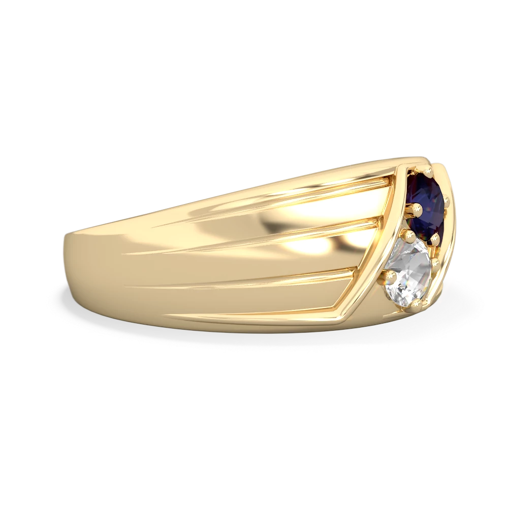 Sapphire Men's Streamline 14K Yellow Gold ring R0460