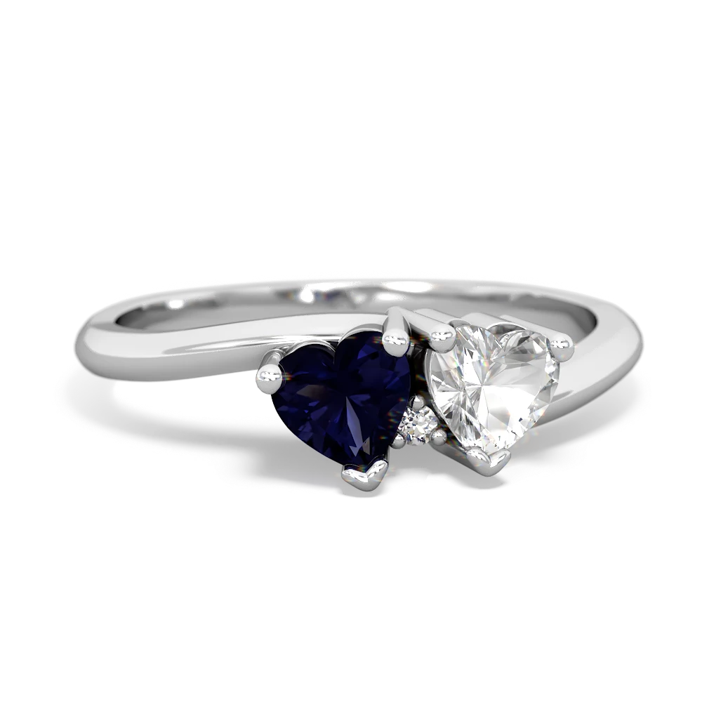 Sapphire Sweethearts 14K White Gold ring R5260