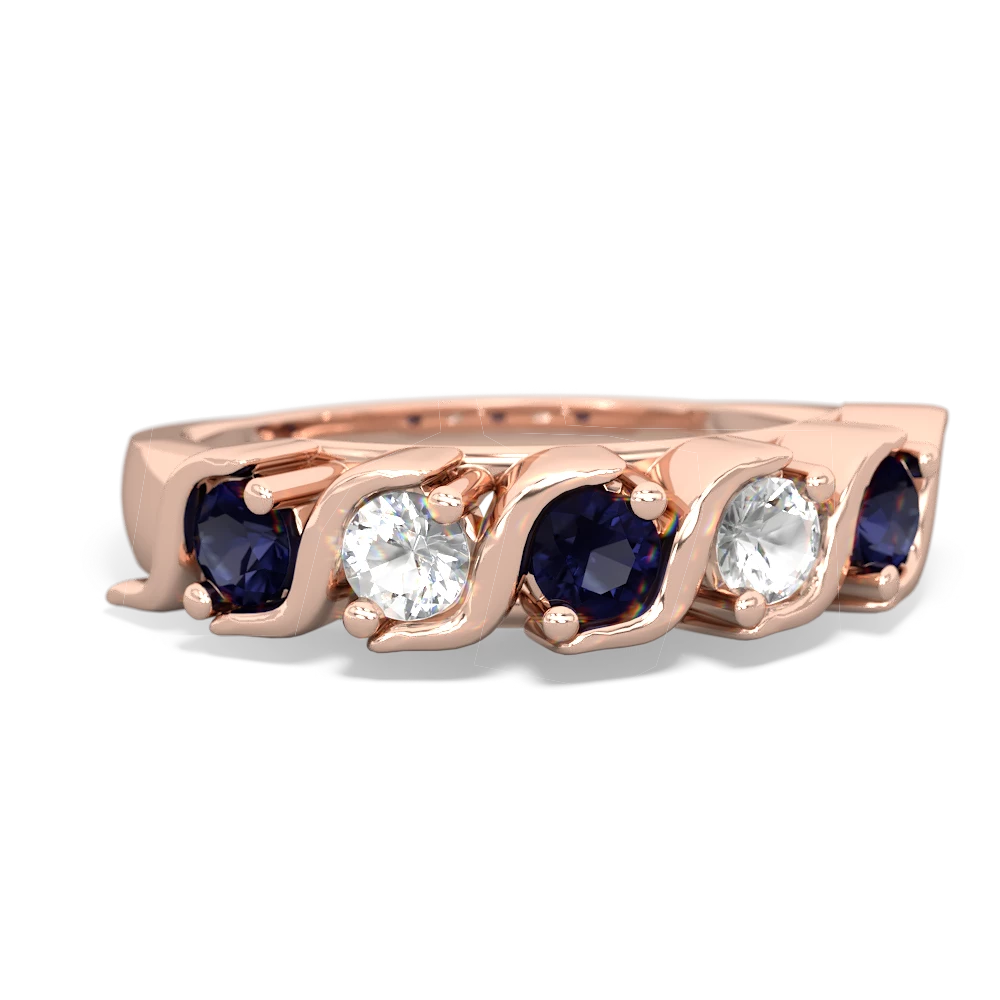 Sapphire Anniversary Band 14K Rose Gold ring R2089