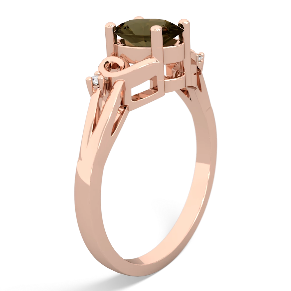 Smoky Quartz Swirls 14K Rose Gold ring R2347