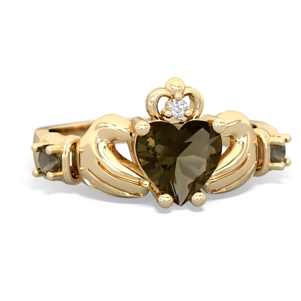 Onyx Claddagh Keepsake 14K Yellow Gold ring R5245