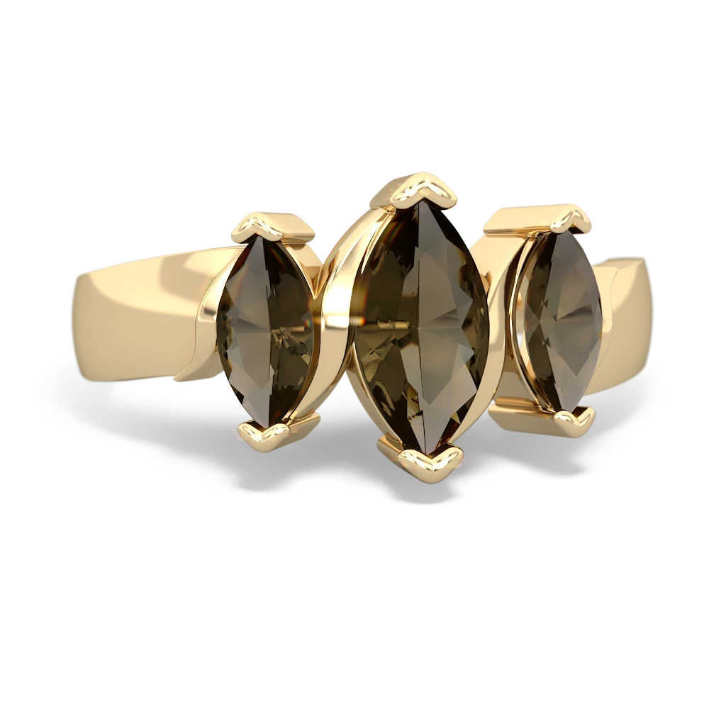 Onyx Three Peeks 14K Yellow Gold ring R2433