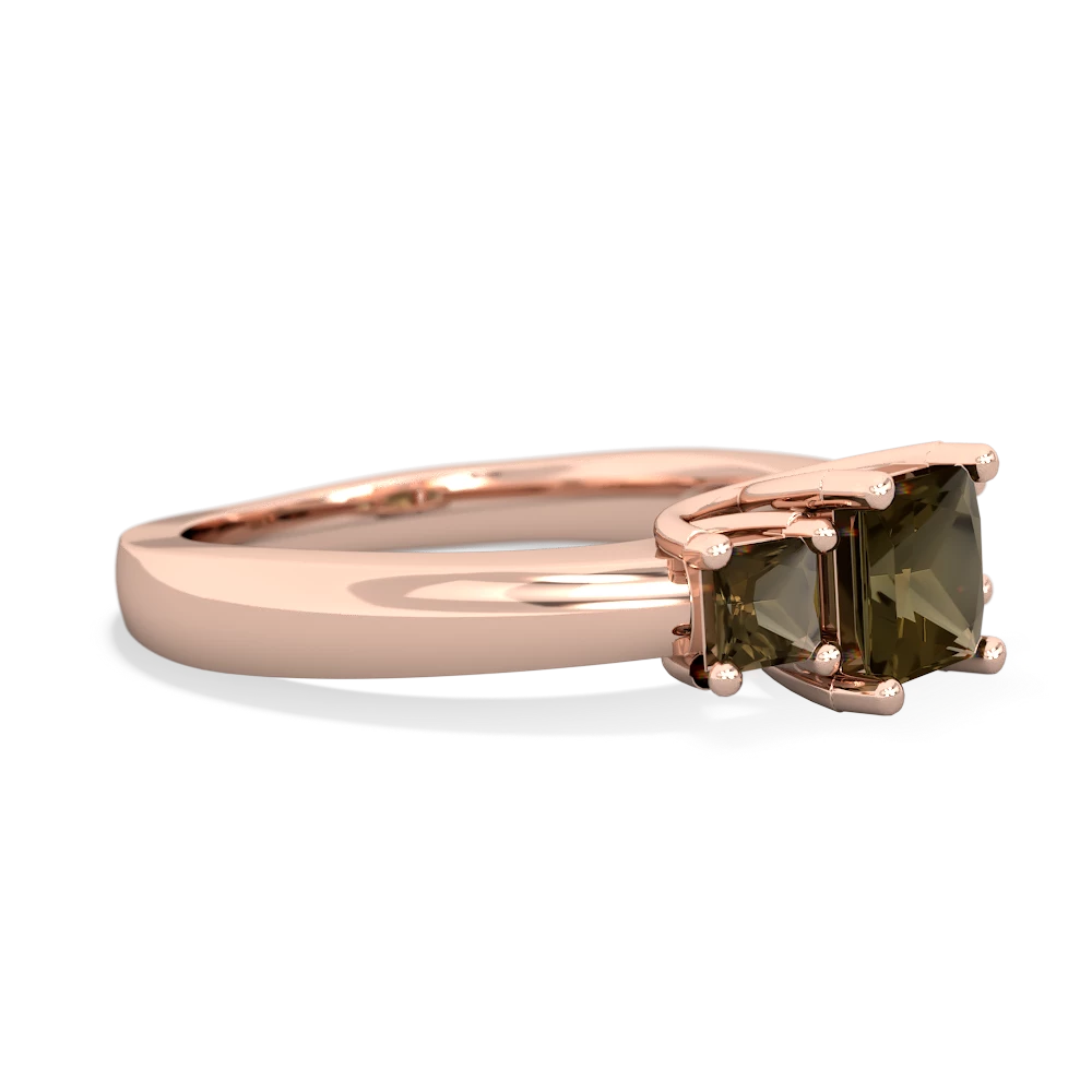 Pink Tourmaline Three Stone Trellis 14K Rose Gold ring R4015