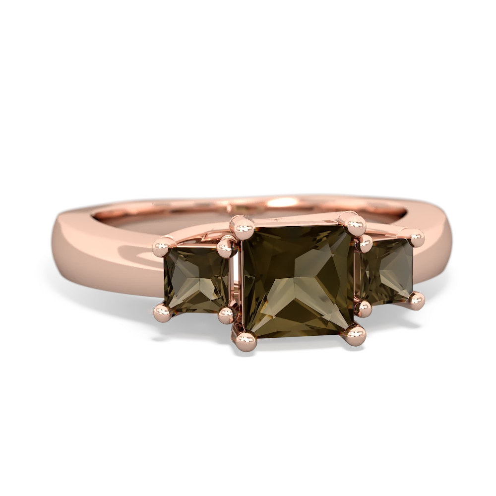 Citrine Three Stone Trellis 14K Rose Gold ring R4015