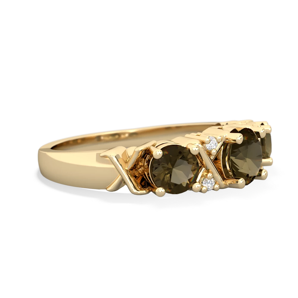 Onyx Hugs And Kisses 14K Yellow Gold ring R5016