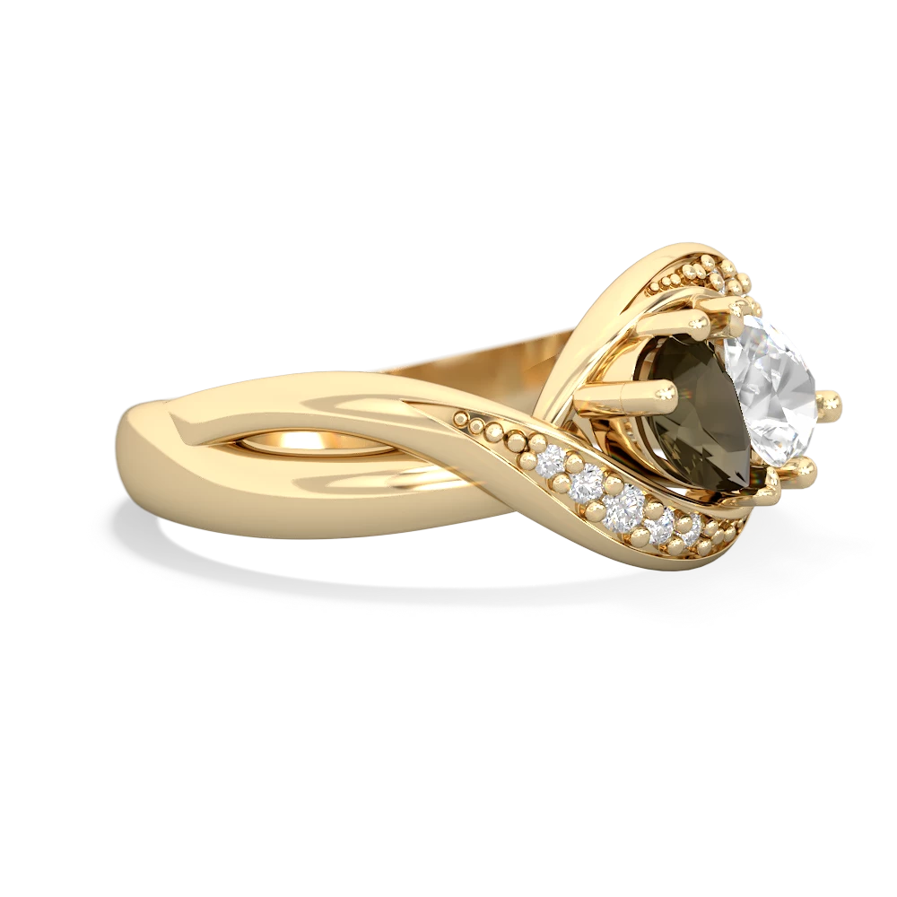 Smoky Quartz Summer Winds 14K Yellow Gold ring R5342