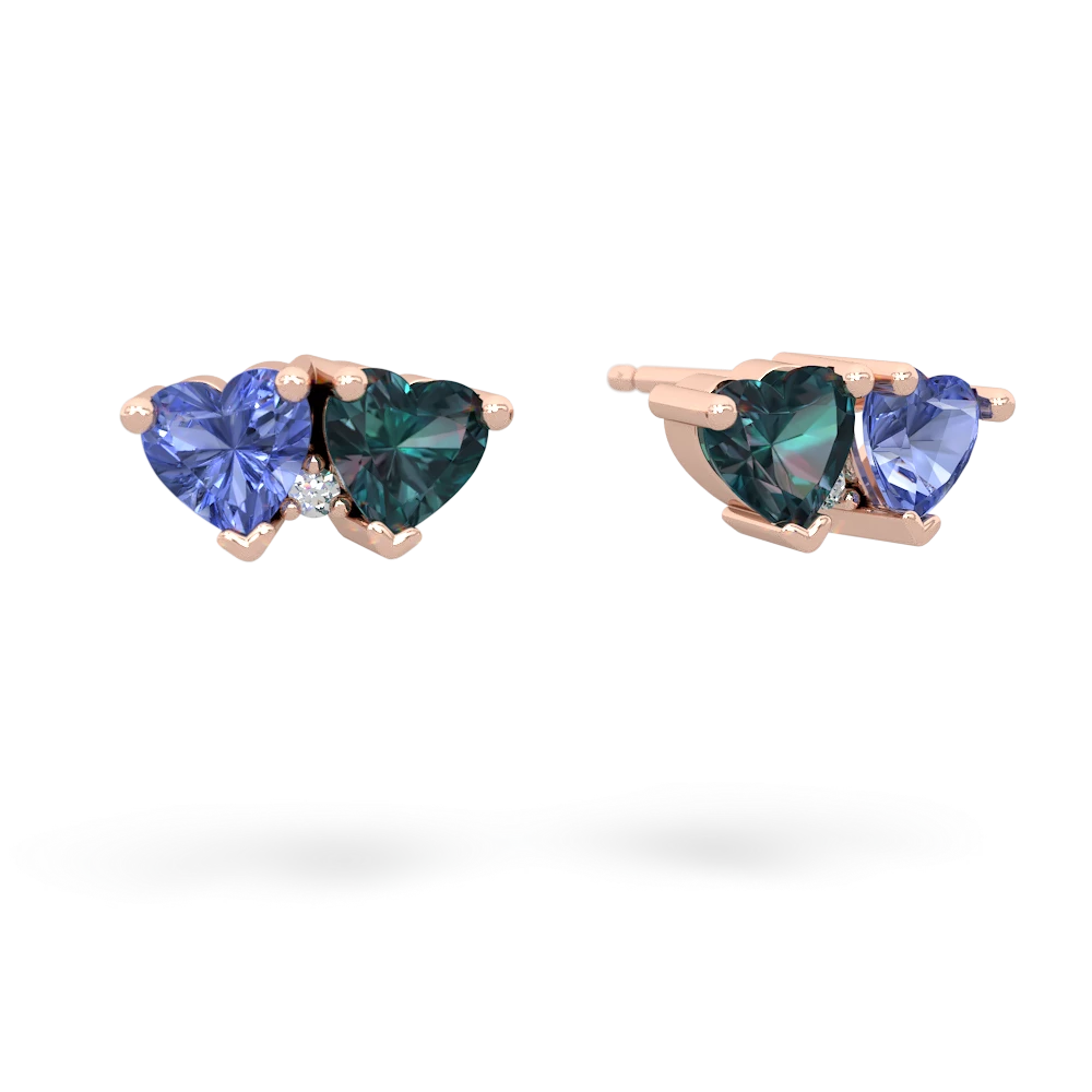 Tanzanite Sweethearts 14K Rose Gold earrings E5260