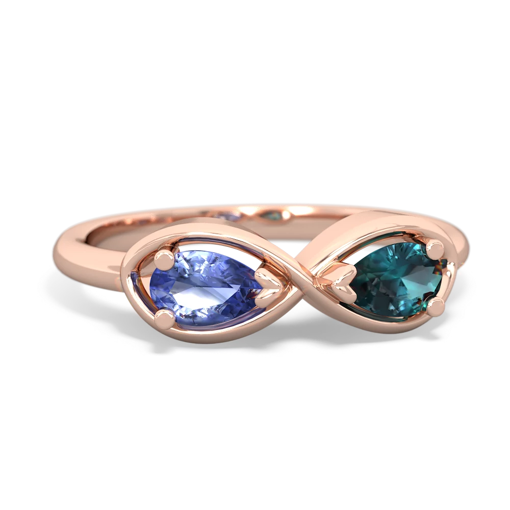 Tanzanite Infinity 14K Rose Gold ring R5050