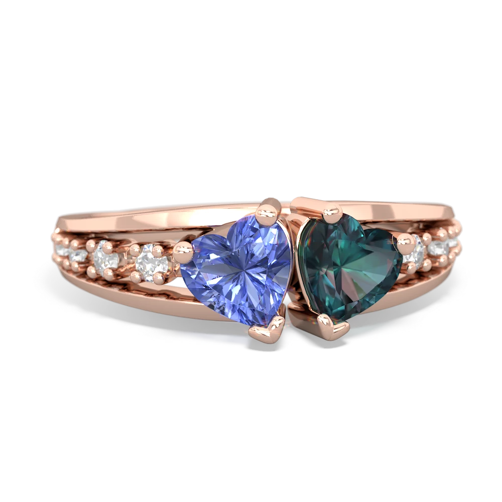 Tanzanite Heart To Heart 14K Rose Gold ring R3342