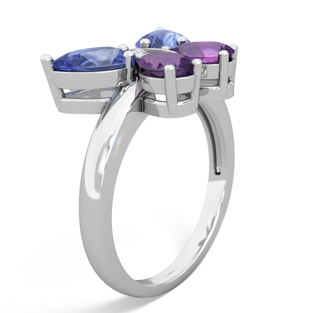 Tanzanite Butterfly 14K White Gold ring R2215