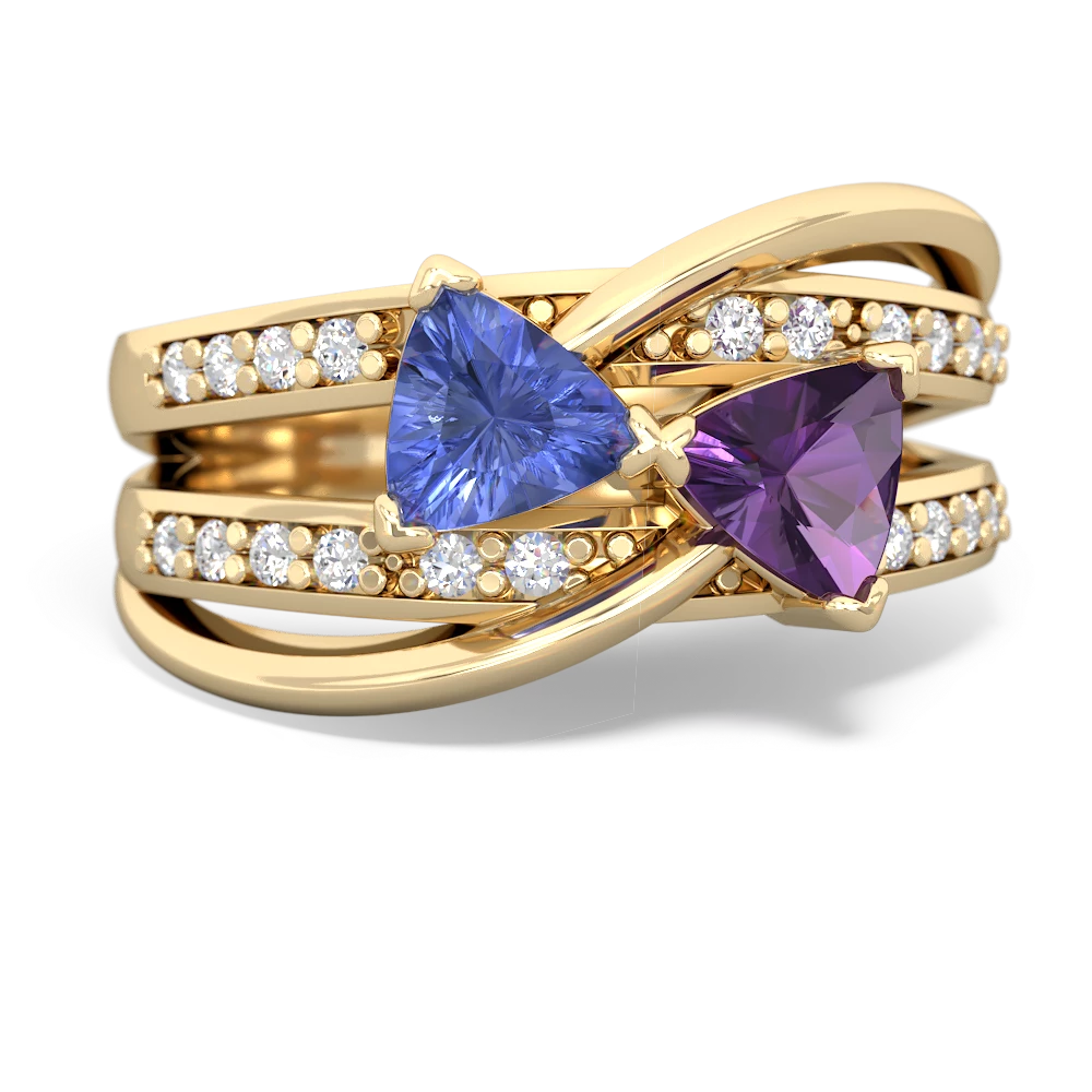 Tanzanite Bowtie 14K Yellow Gold ring R2360