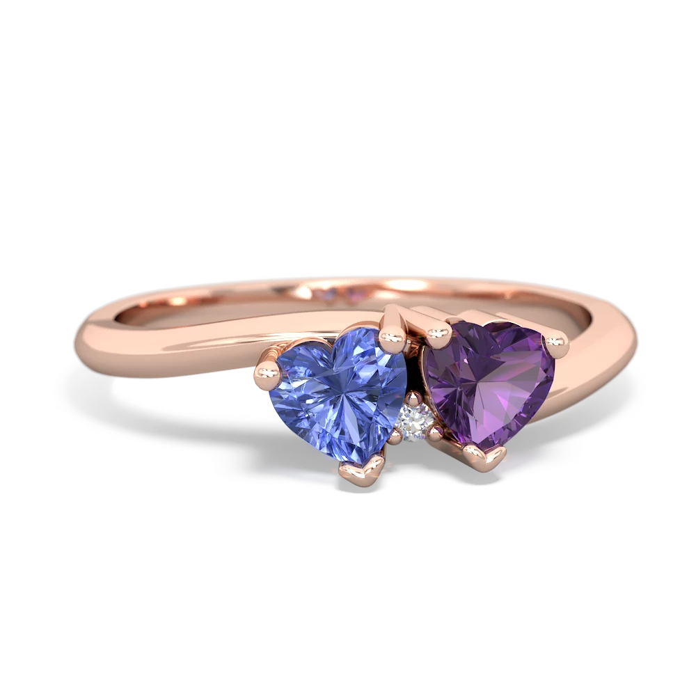 Tanzanite Sweethearts 14K Rose Gold ring R5260