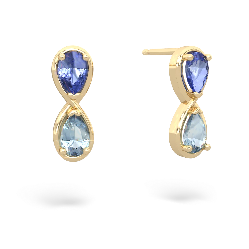 Tanzanite Infinity 14K Yellow Gold earrings E5050