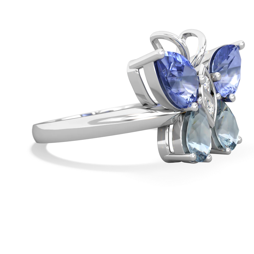 Tanzanite Butterfly 14K White Gold ring R2215