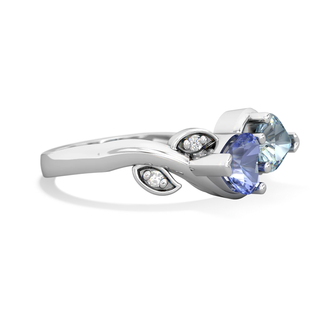 Tanzanite Floral Elegance 14K White Gold ring R5790