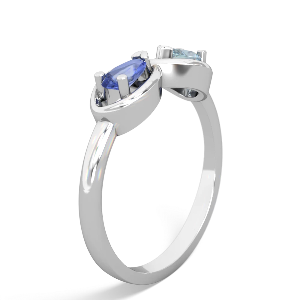 Tanzanite Infinity 14K White Gold ring R5050