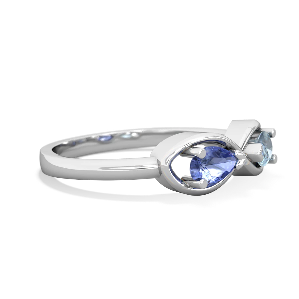 Tanzanite Infinity 14K White Gold ring R5050