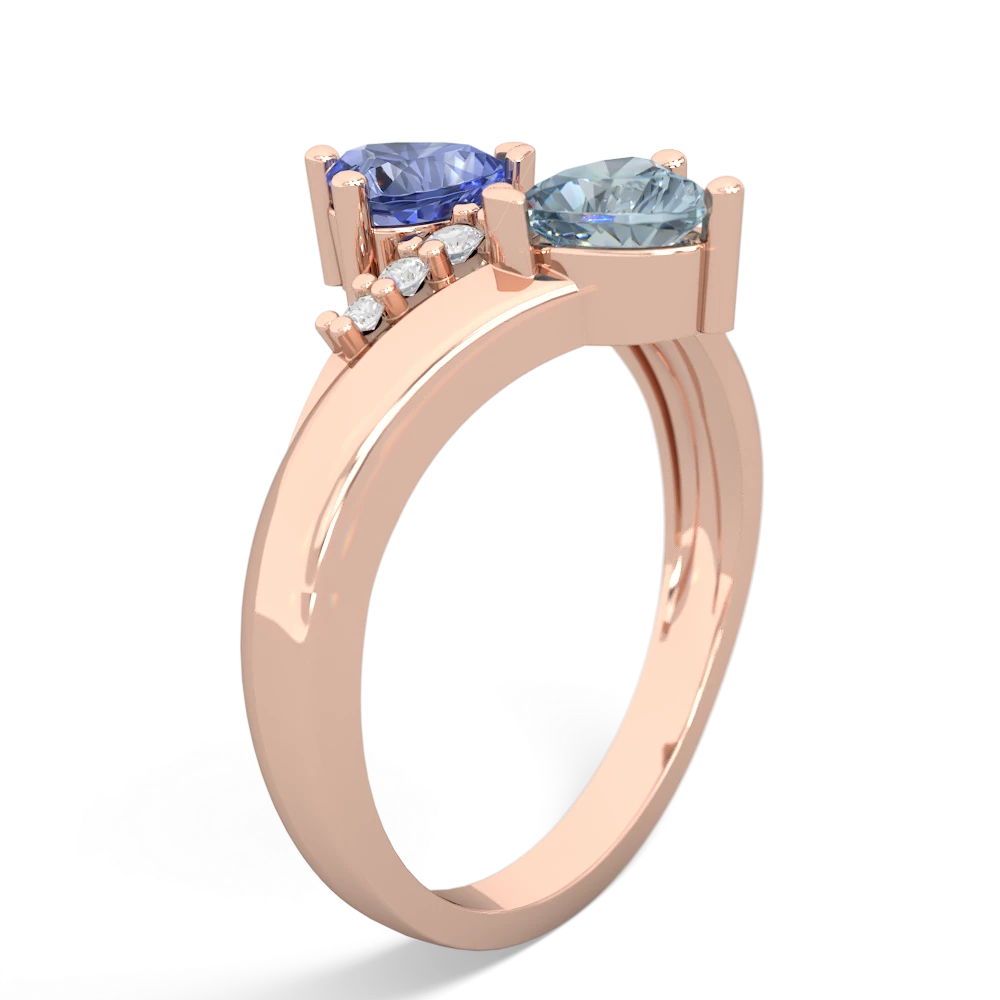 Tanzanite Heart To Heart 14K Rose Gold ring R2064